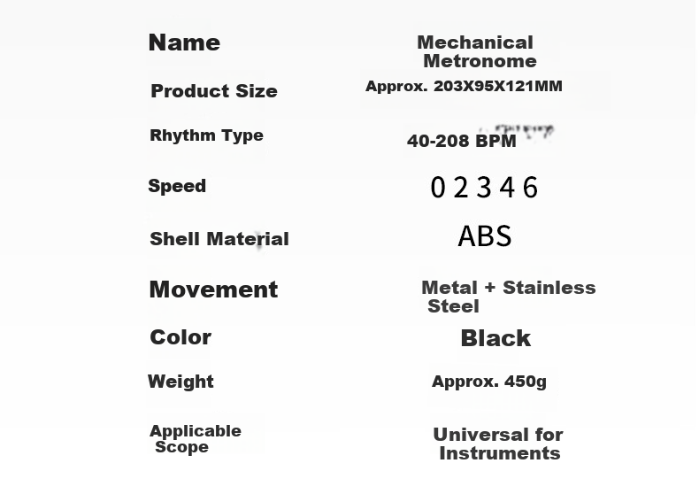 AODSK Metronome Mechanical AS-29 Piano Guitar Violin Guzheng Electronic Keyboard Universal Rhythm Black 11
