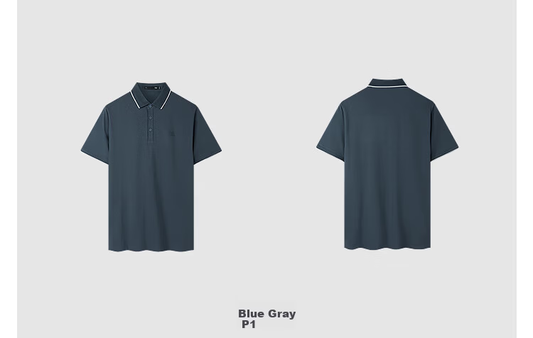 HLA Men's Short Sleeve Polo Shirt Light Business Classic Series Summer Collar Father's Day Gift 9