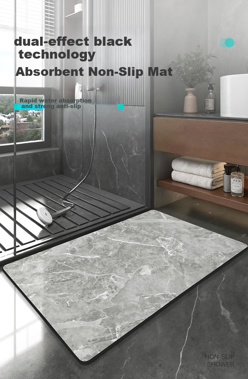 Dajiang Bathroom Floor Mat Non-Slip Absorbent Toilet Rug 40x60cm 1