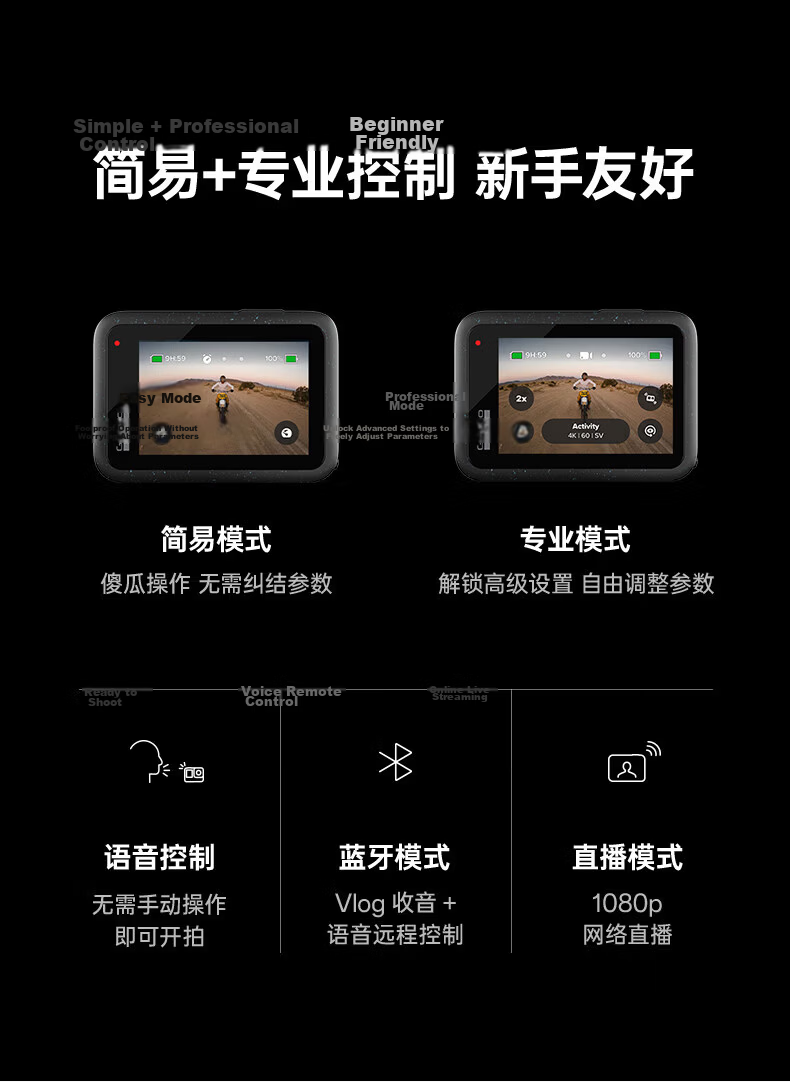 CARDO Helmet Bluetooth Headset EDGE + GOPRO HERO 13 Action Camera 38