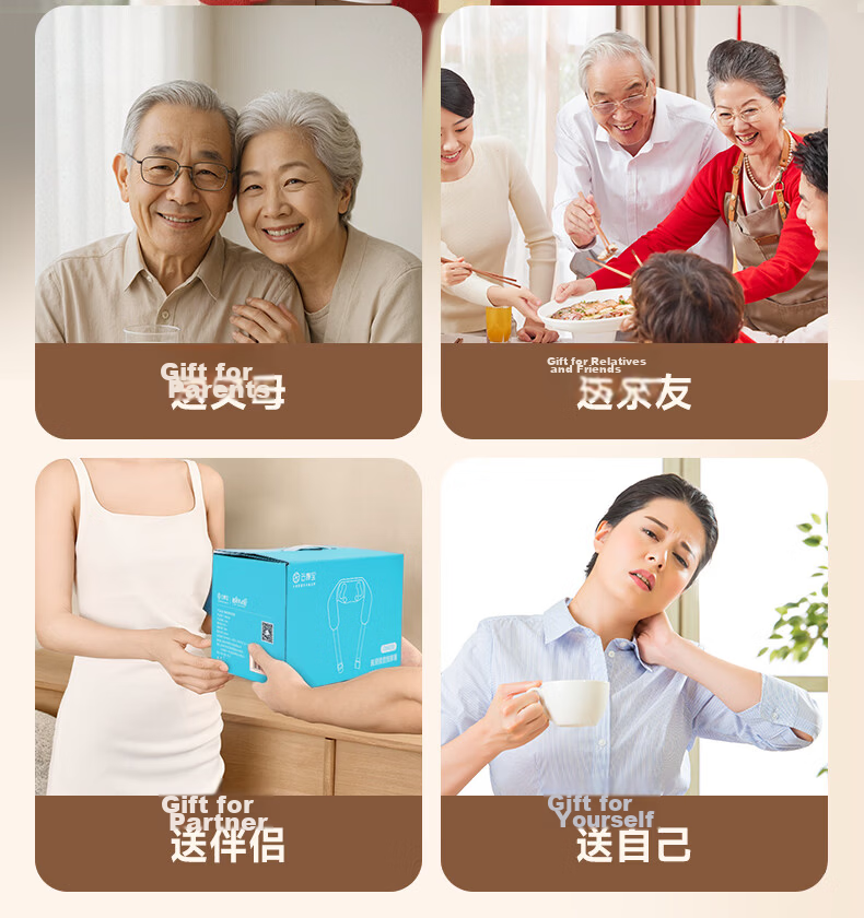 Yun Kang Bao Cervical Massager Shoulder Neck Waist Back Massager Father's Day Gift Heat Therapy 6D Roller Neck Massager Device Dragon Boat Festival Gift for Parents Boyfriend Girlfriend Birthday Prese 19