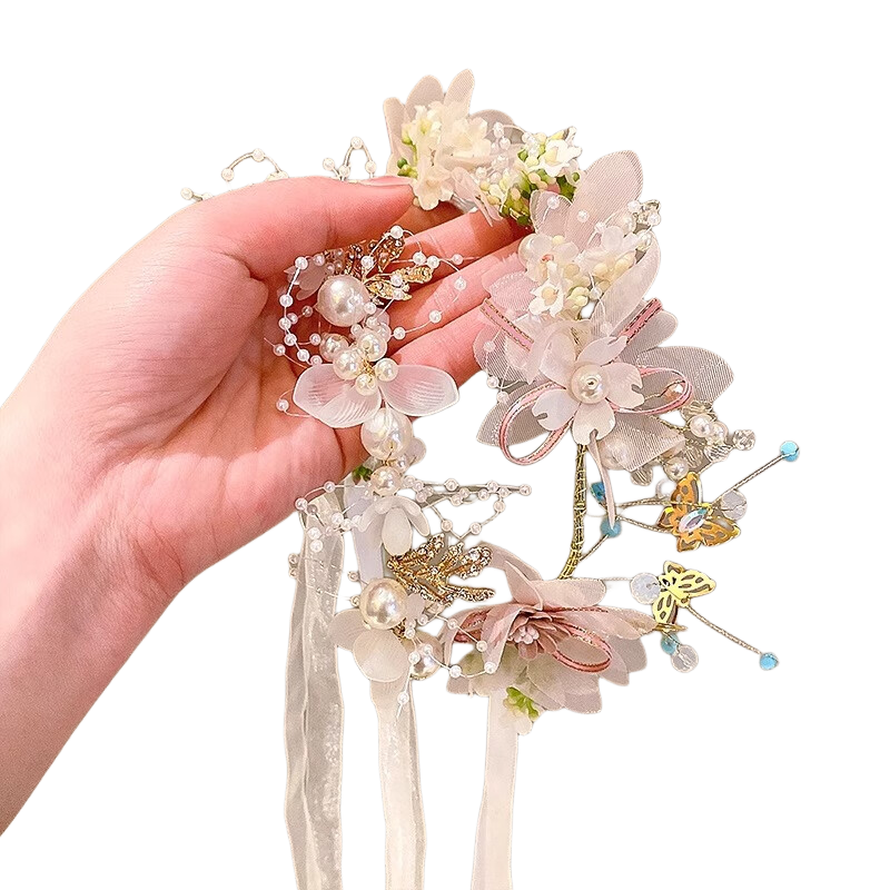 MKING PRETTY Crown Headband Girls Princess Tiara Hair Accessory Flower Girl Hairband Performance Hair Clip Hairpin