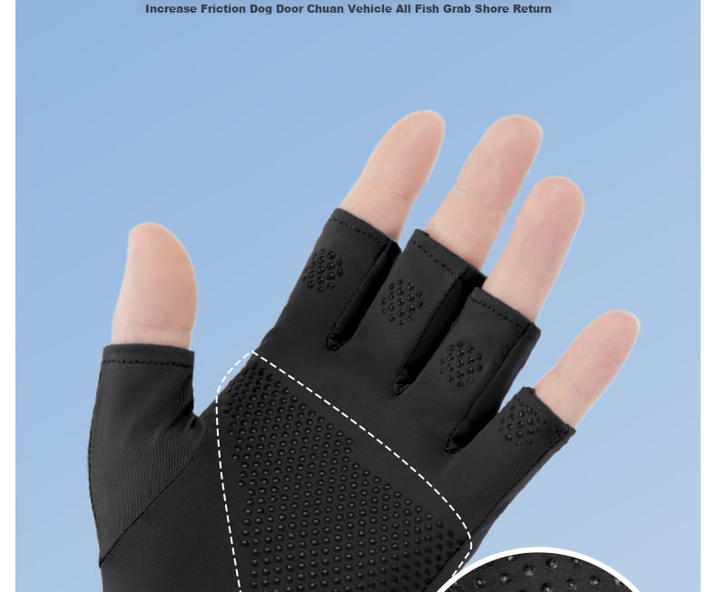 RED DRAGONFLY Sunscreen Half-Finger Gloves Unisex Cycling Fitness Non-Slip Lightweight Sun Protection UV Resistant Touchscreen Ice Silk Gloves 8