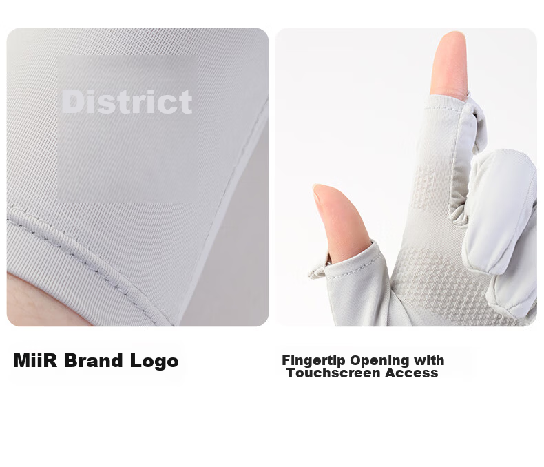 Miiow Women's Sunscreen Gloves Outdoor UV Protection Ice Silk Summer Thin Breathable Driving Cycling Gloves 13