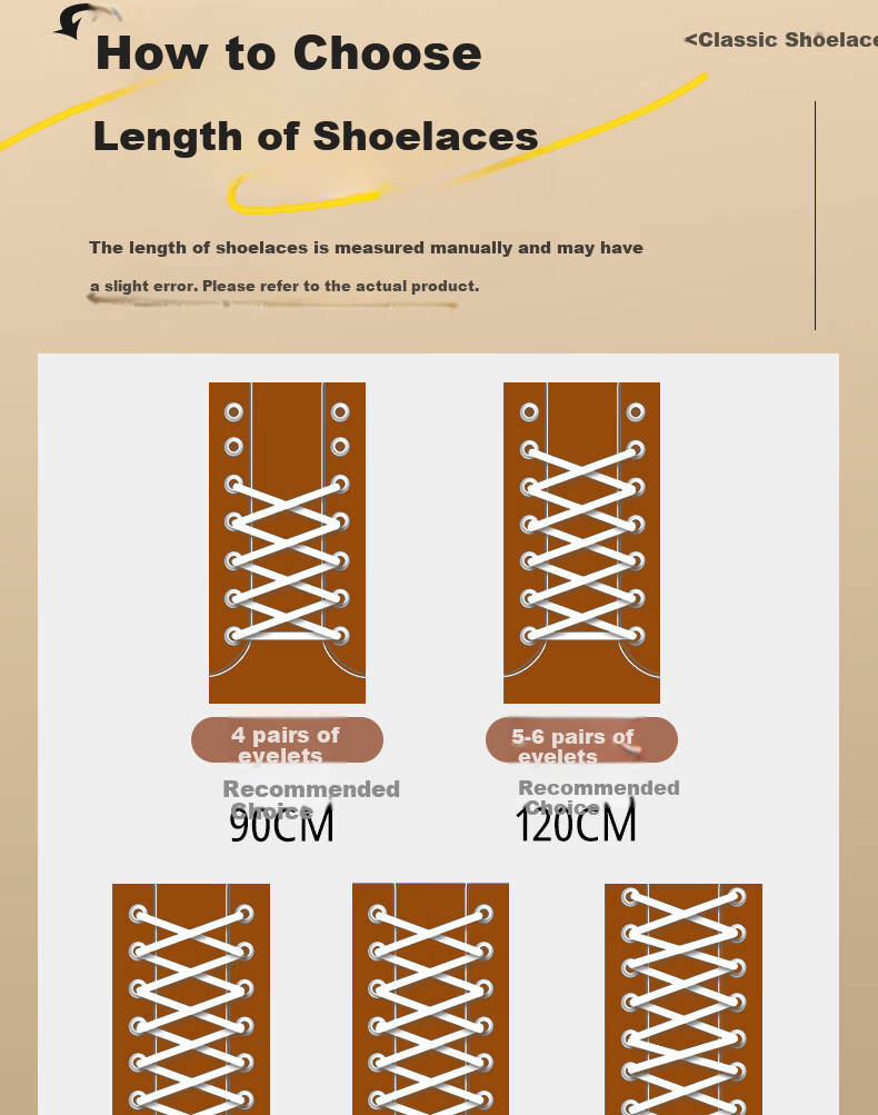 Huabaochi 3 Pairs Yellow Martin Boots Shoelaces Unbreakable Thick Round Classic Work Hiking Shoes Laces for Men and Women 3