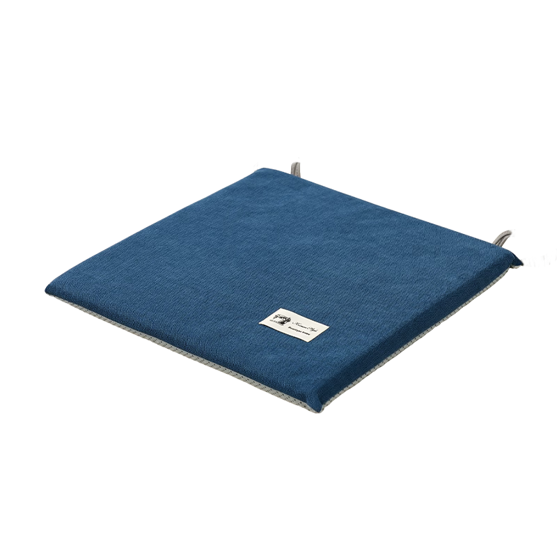 FOOJO Four-Season Chair Cushion, Hard Cotton Chair Pad, Simple Chenille Four-Season Seat Cushion, Cobalt Blue, 40*40cm