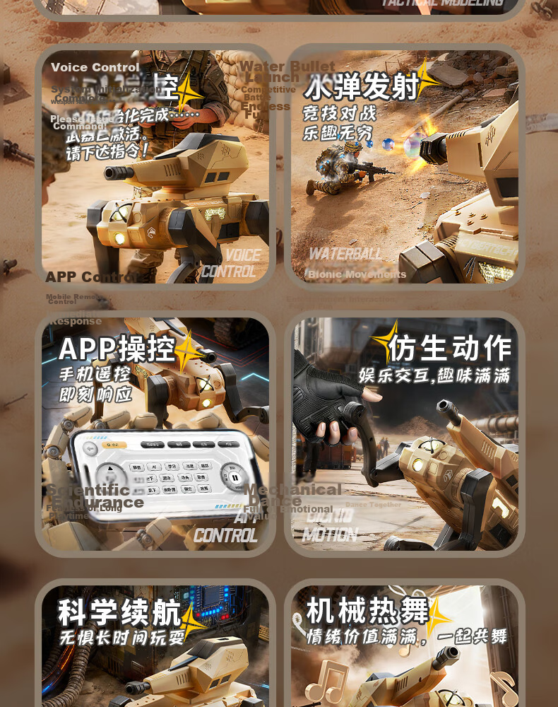 Dimoarch Kids Toy 3-8-12 Years Boys Robot Dog Special Ops Wolf Smart AI Programming Birthday Gift Remote Control Car 3