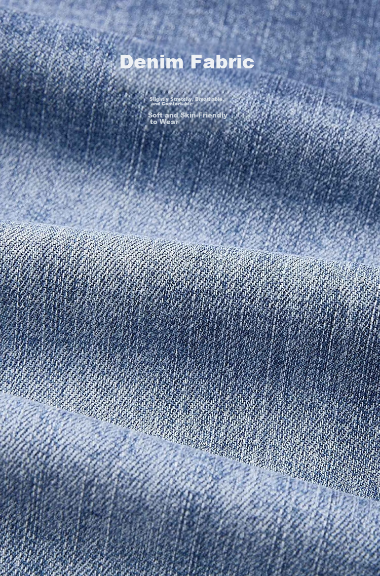 HLA Hailan Home Men's Denim Shorts 26 Shining Space Series Faded Whisker Shorts Summer Men 6