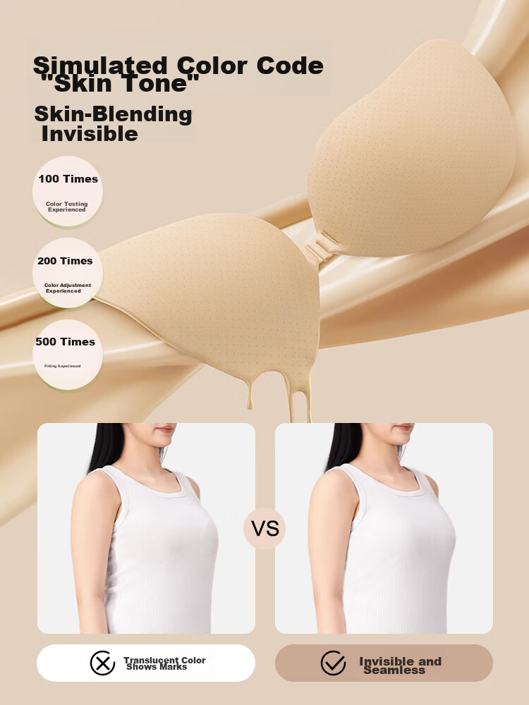 PINK AMY Sticky Cotton Breast Pads Women’s Wedding Dress Summer Push-Up Large Cup Invisible Nipple Covers 18