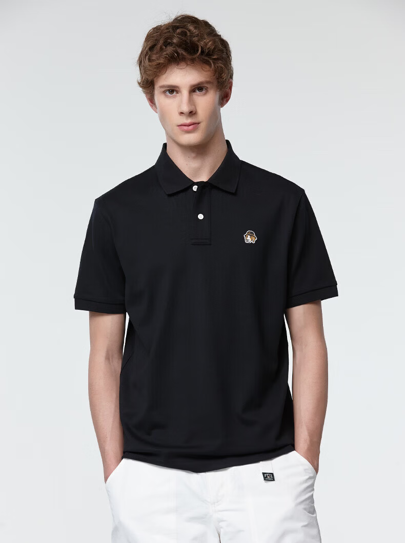 HAZZYS Men's Summer PHIZ Series Loose Classic Short Sleeve Polo Shirt ASTZE0DBI22 2