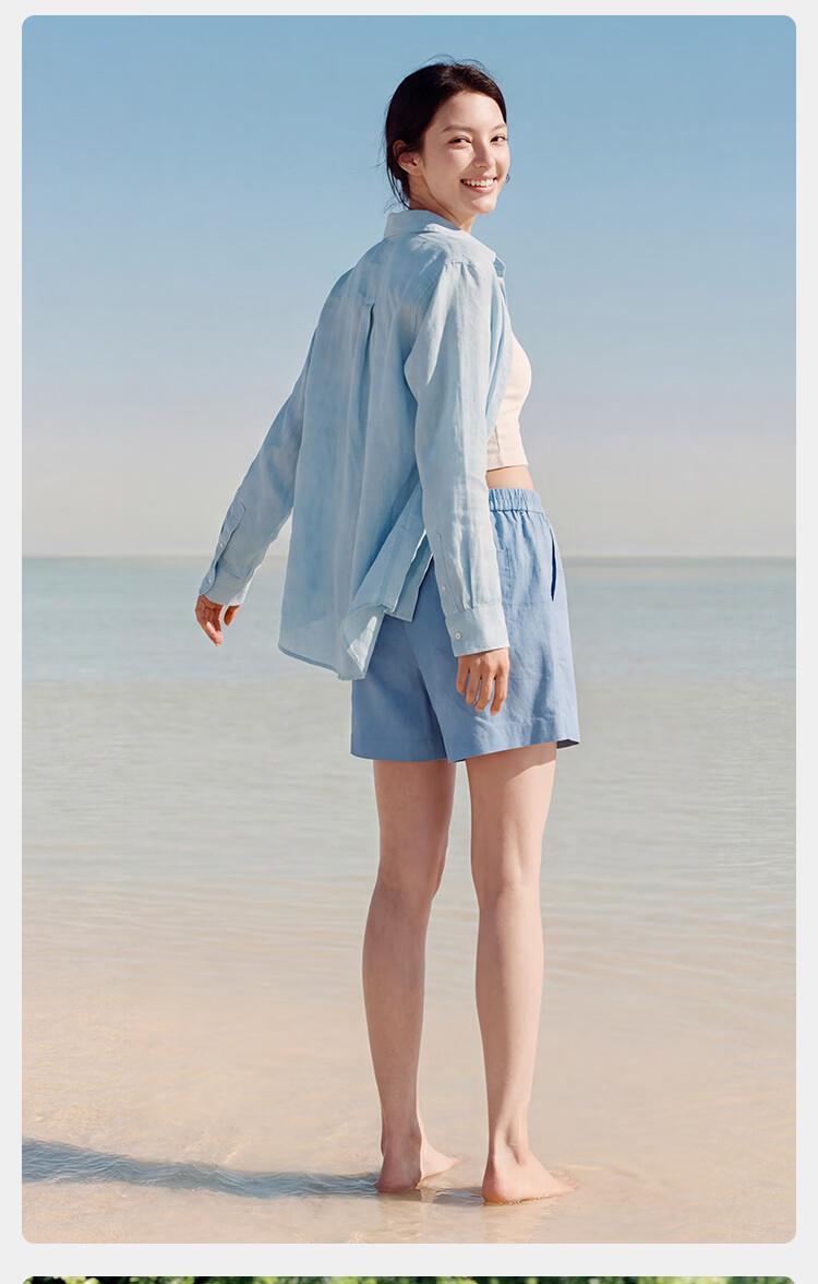 JD Jingzao Linen Shirt Luxury Vintage Style Women's Shirt 2026 New Spring Autumn High-End Long Sleeve Pink XS 24