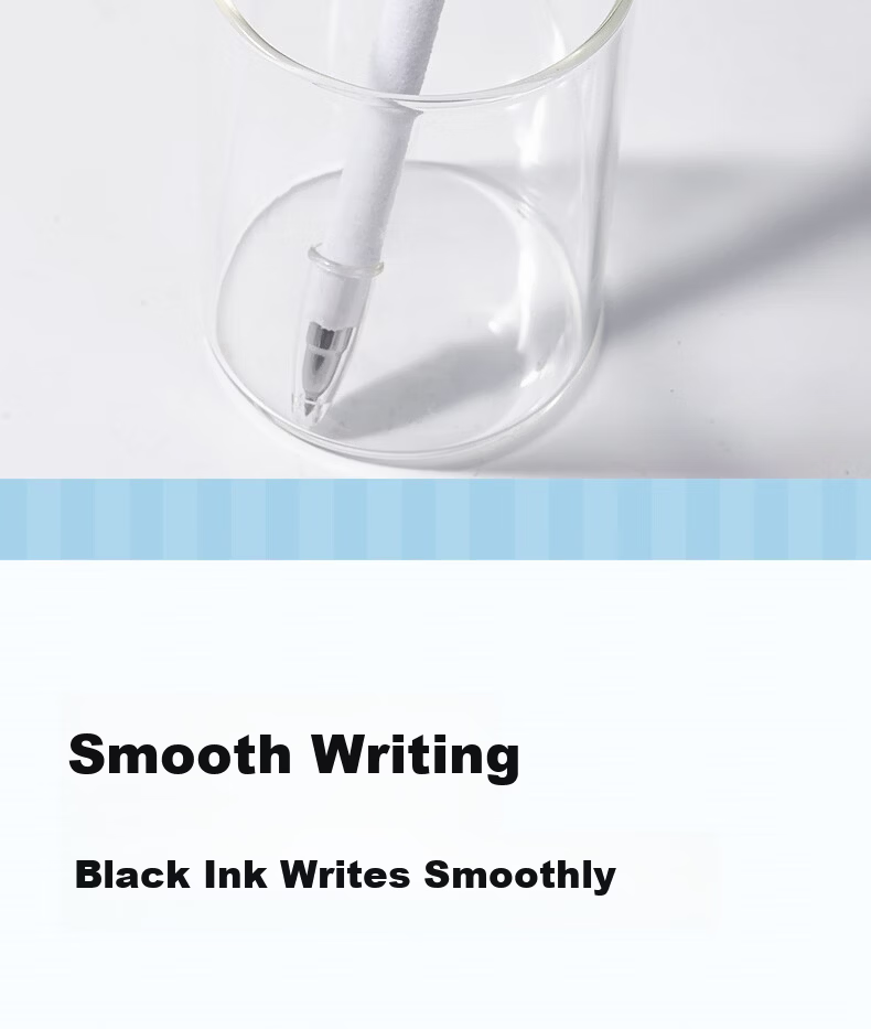 Deli Self-Deprecating Bear Retractable Gel Pen, Cartoon Embroidery Squeeze Pen, 0.5mm Bullet Tip, High-Quality Student Gel Pen, Black Single Pack ZCX010 for College Entrance Exam 4