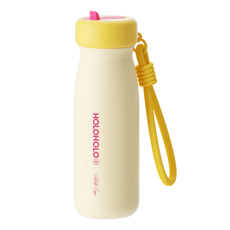 HOLOHOLO 316L Stainless Steel Insulated Water Bottle Portable Straw Sports Cup for Men Women Children Students Gift