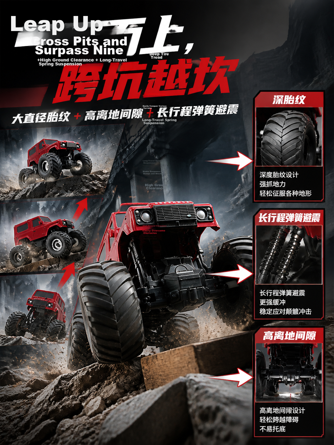 Double Eagle Land Rover Defender D90 Remote Control Off-Road Monster Truck Durable RC Car Kids Boys Birthday Gift 4