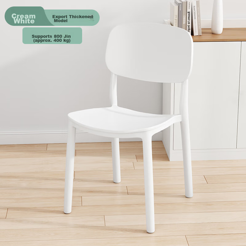 Chibilun Dining Chair Leisure Back Plastic Stool Office Chair Home Desk Chair Study Makeup Chair Computer Chair Set of 2