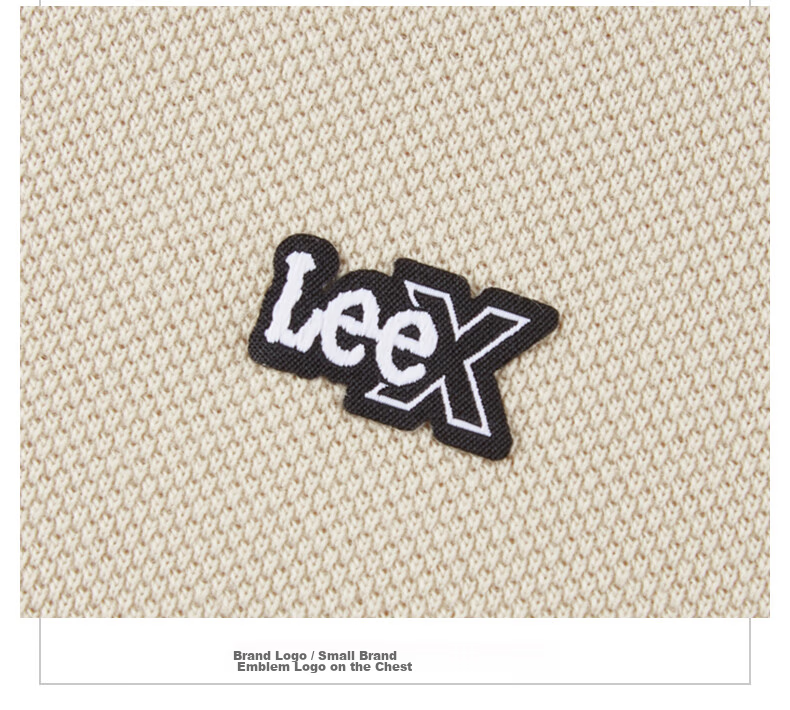 Lee 26 Spring Summer New Standard Fit Polo Shirt with Small Logo Emblem for Men Camel 3XL 27