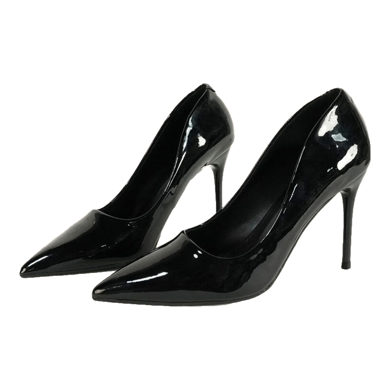 CARTELO Women's High Heels, Fashionable Women's Shoes, Pointed Toe Pumps, KCC-888 Black (9cm), Size 36