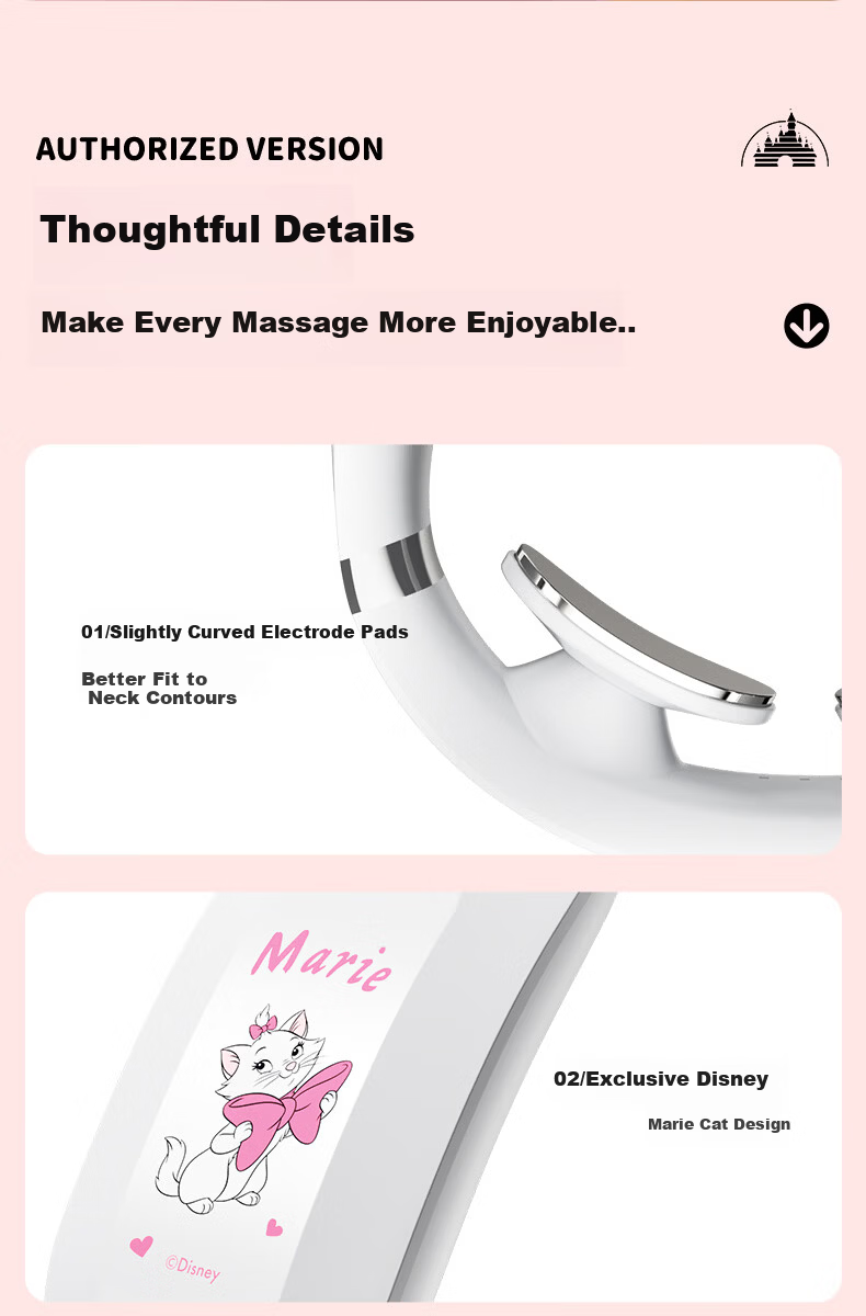 Disney Marie Cat Cervical Massager Neck and Shoulder Massager Neck Care Device Gift for Girls Children's Day Graduation Birthday Practical Gift 28