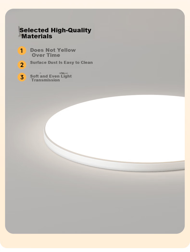Huipu Eye-Protecting Round Ceiling Light for Living Room, Simple Guangdong Zhongshan Lighting Fixture, Zhenzhiguang 11