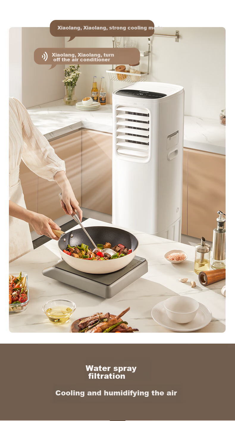 Bailang Kitchen Air Cooler Single Cold Integrated Portable Air Conditioner Ductless No Installation No Outdoor Unit Floor Standing Kitchen Air Conditioner for Home Living Room Balcony 17