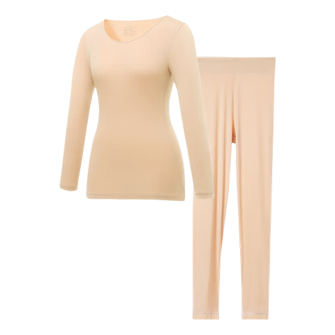 Ordifen Upgraded Hyaluronic Acid Thermal Underwear Women's Base Layer Skin Care High Elasticity Autumn Slim Seamless Set L