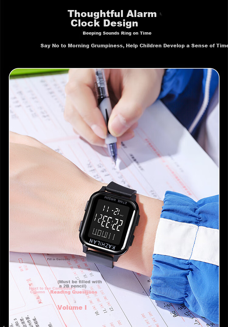 COJR Middle and High School Student Stopwatch Watch Boys Electronic Sports Waterproof Luminous 6