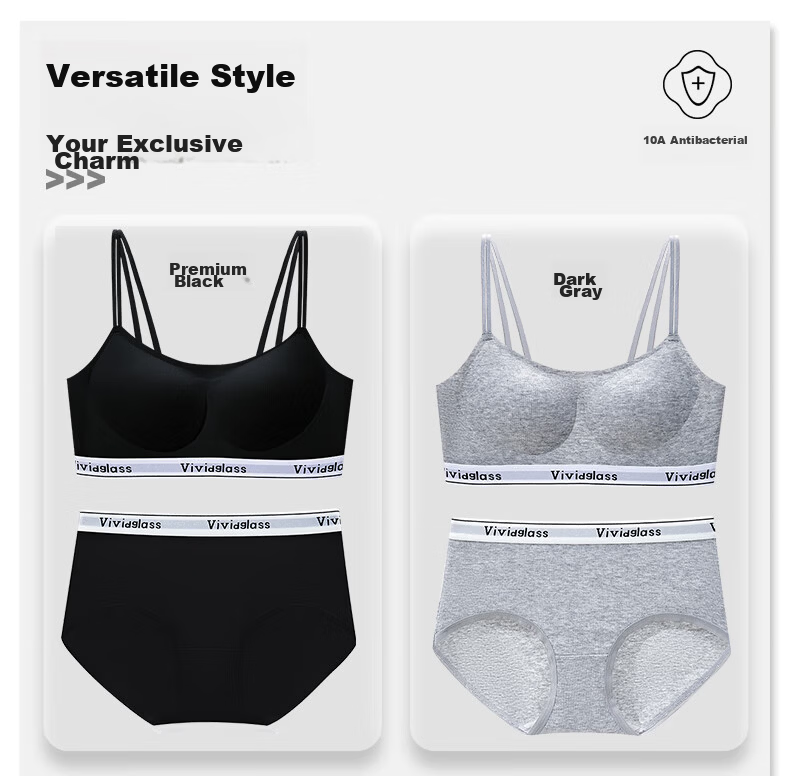 Urban Beauty Modal Seamless Cross-back Sports Bra for Women, Small Chest, Thin Vest, Anti-sagging Bra Set 14