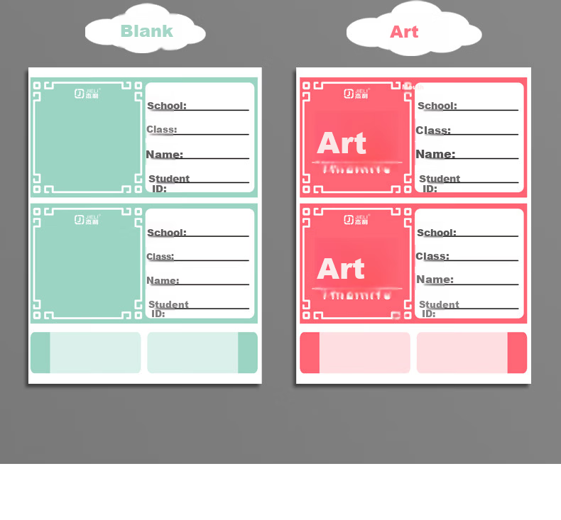 Liupintang Subject Classification Label Stickers Waterproof Self-Adhesive Cartoon Name Tags for Kids Elementary School Book Cup Marker Biology Chemistry 9