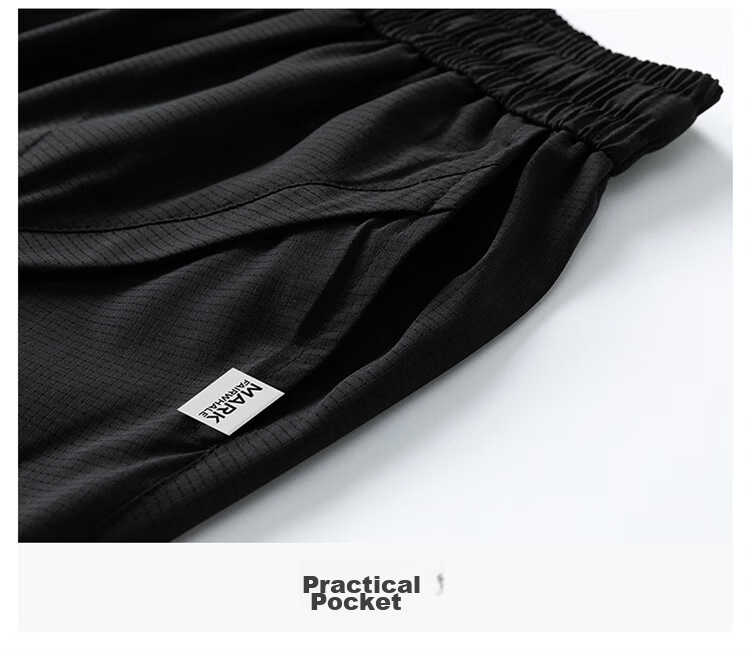 MARK FAIRWHALE Breathable Mesh Shorts Men Summer Quick-Dry Sports Shorts Loose Casual Pants Glacier Gray 3XL 22