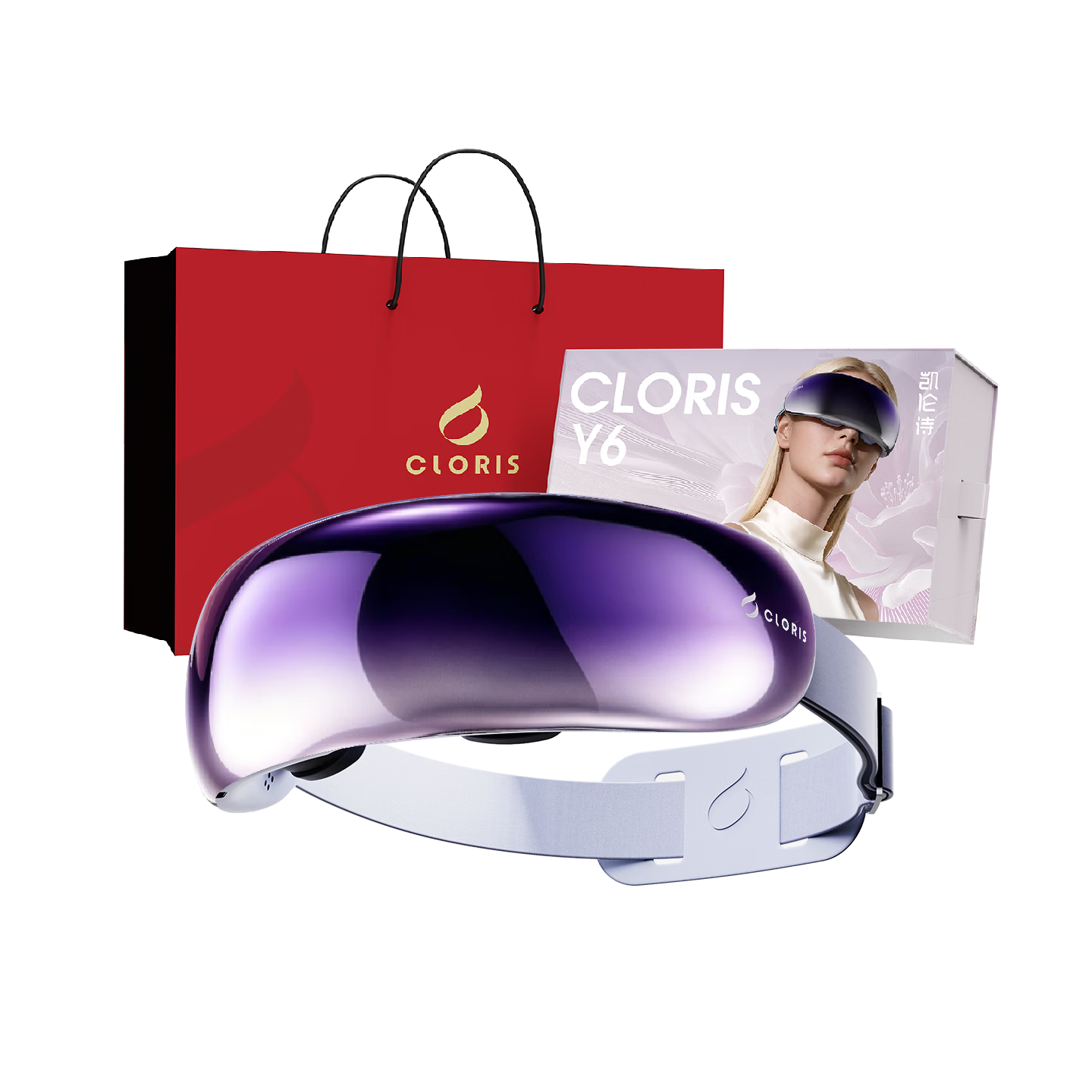 CLORIS Y6 Eye Massager, Steam Eye Mask for Adults And Children, Eye Care Device with Atomization, Vibration, And Heat Therapy for Temples, Birthday Gift for Wife, Present for Parents