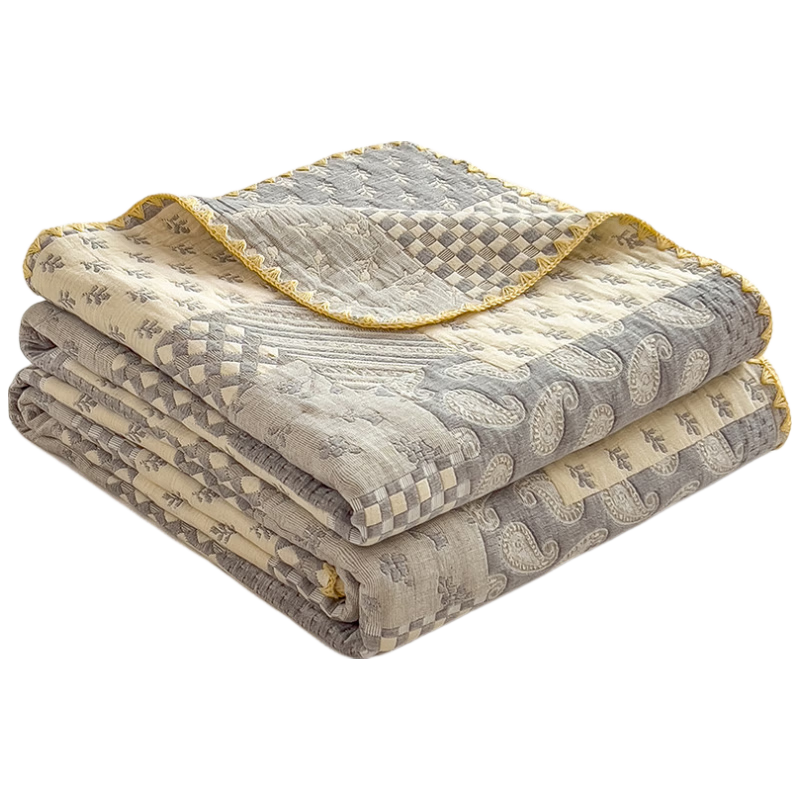 Wuyinliangpin Class A, 100% Pure Cotton, Six-Layer Gauze Towel Blanket, Air Conditioning Quilt, Bed Cover, Nap Blanket, 150*200cm