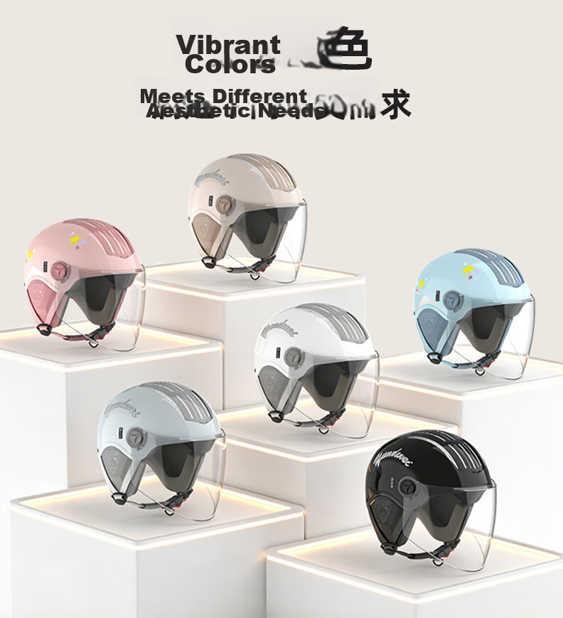 Yundianwei Smart Bluetooth Helmet with Built-in Sensor Light, 3C Certified Electric Motorcycle Summer Safety Helmet for Men and Women, Extra Large Size, Universal Four-Season Half Helmet for Electric  17
