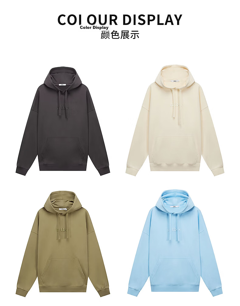 Metersbonwe Unisex Hoodie Spring Autumn New Sports Casual Long Sleeve Hooded Sweatshirt Dark Gray XL180/100A 18