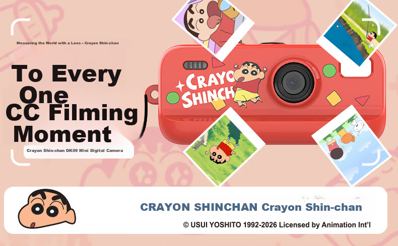 Bright Crayon Shin-chan Red Thumb Camera Portable Kids Digital CCD Mini Camera VLOG Video Recording Student Birthday Gift 1