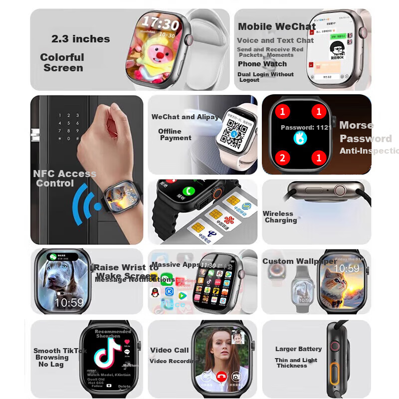 HUCATIER 2026 New Smart Children's Phone Watch for Ages 3-6 Elementary, Middle And High School Students 5G All-Network Positioning
