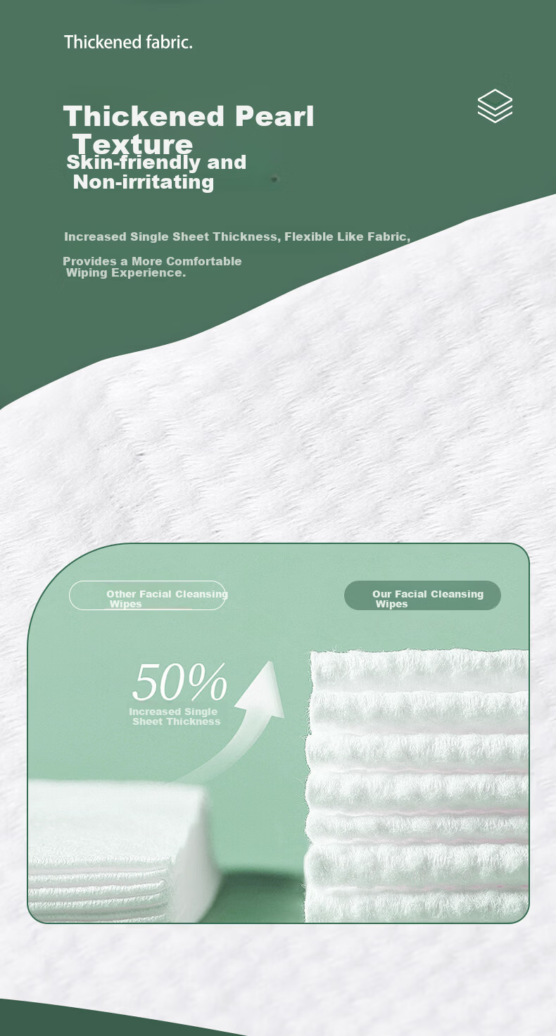 Guyunti Large Thickened Facial Towel 150 Sheets Soft Disposable Face Wipes 20x25CM 4