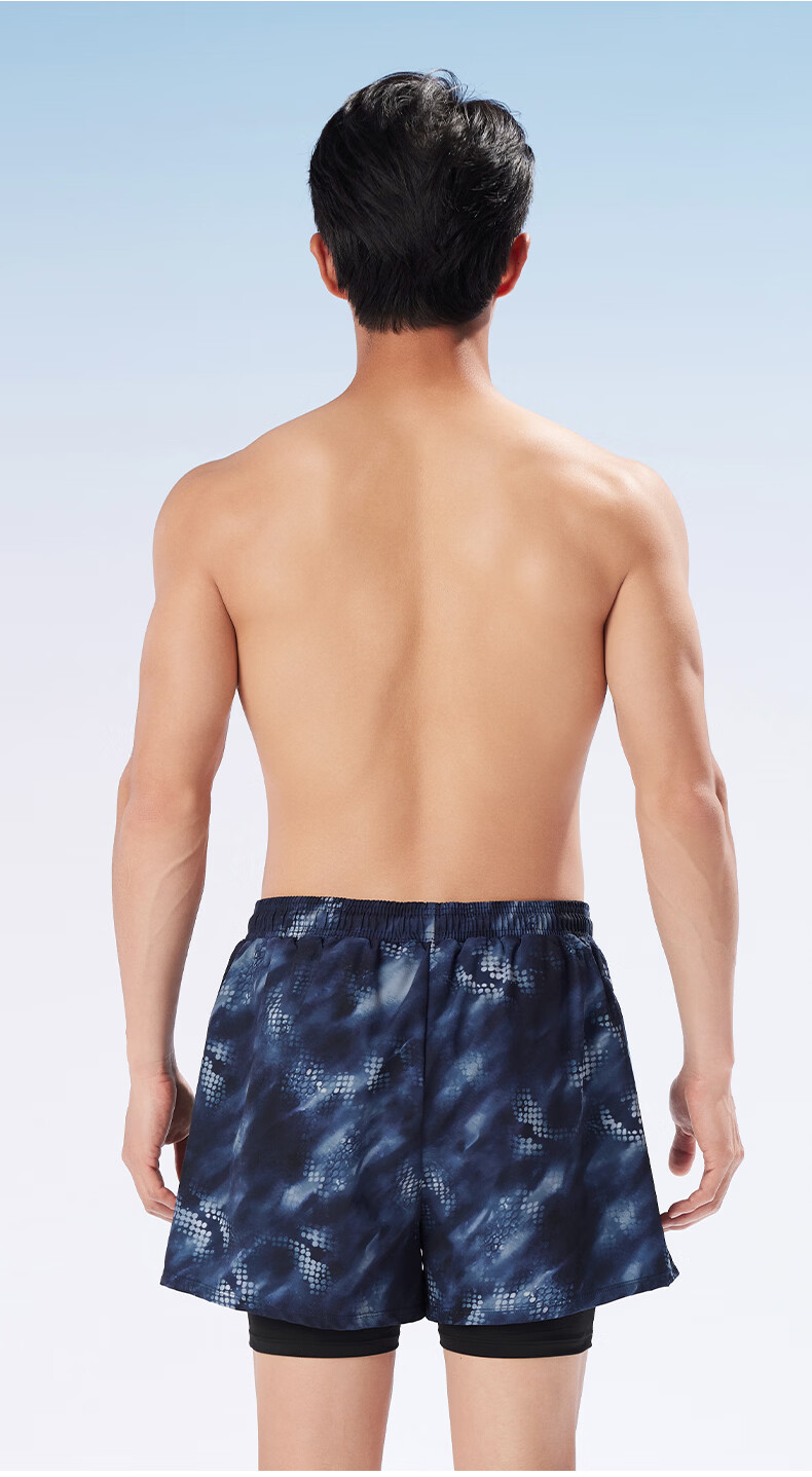 ERKE Men's Double-Layer Quick-Dry Loose Fit Swim Trunks Beach Shorts for Vacation and Hot Springs Swimming Gear 8