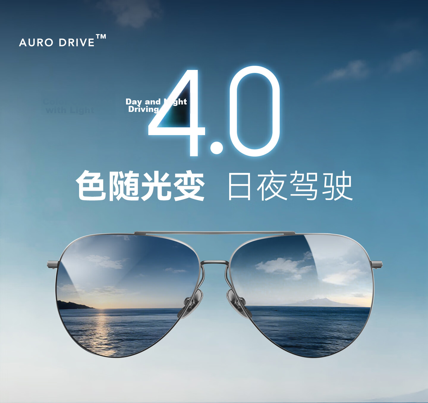 CAPONI Ultra-Light Titanium Frame Polarized Photochromic Sunglasses for Men, Driving Day and Night Use, Pilot Style Anti-Glare 1