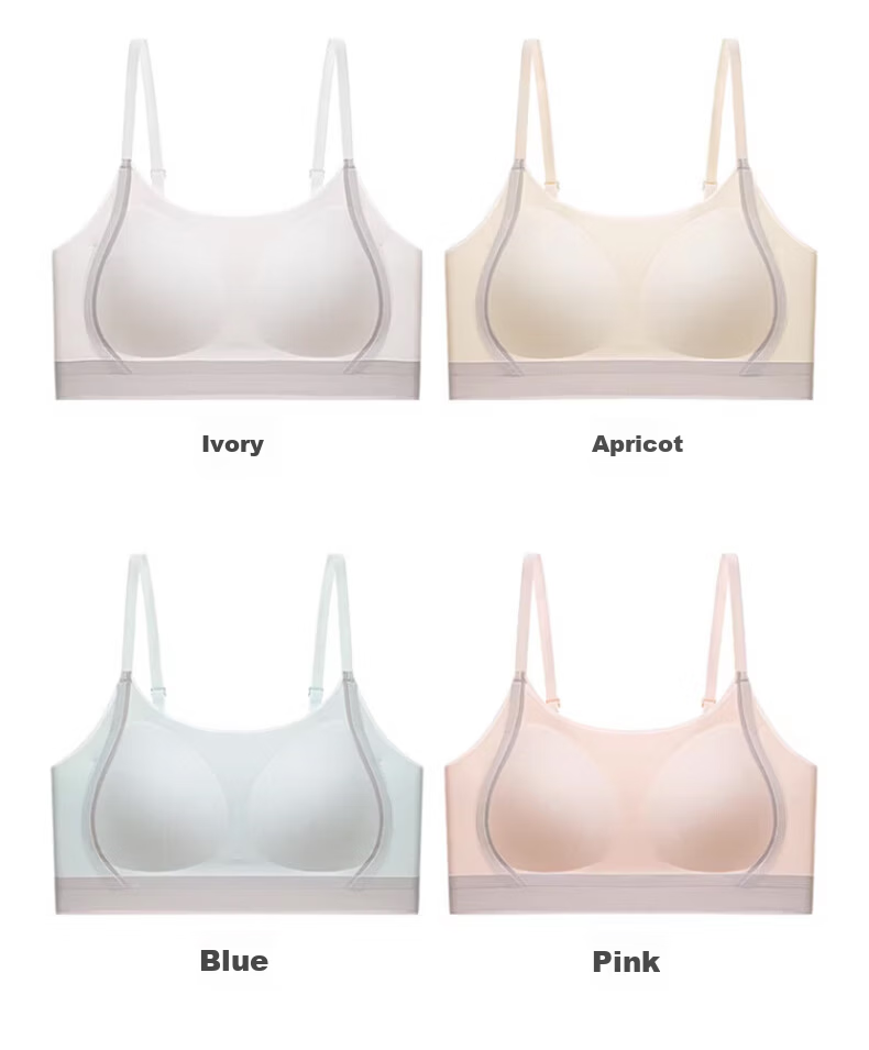 GUJIN Girls' Camisole Bra Underwear for Middle and High School Students, Youth Development Vest, Teenager Stage 2-3, White XL 11