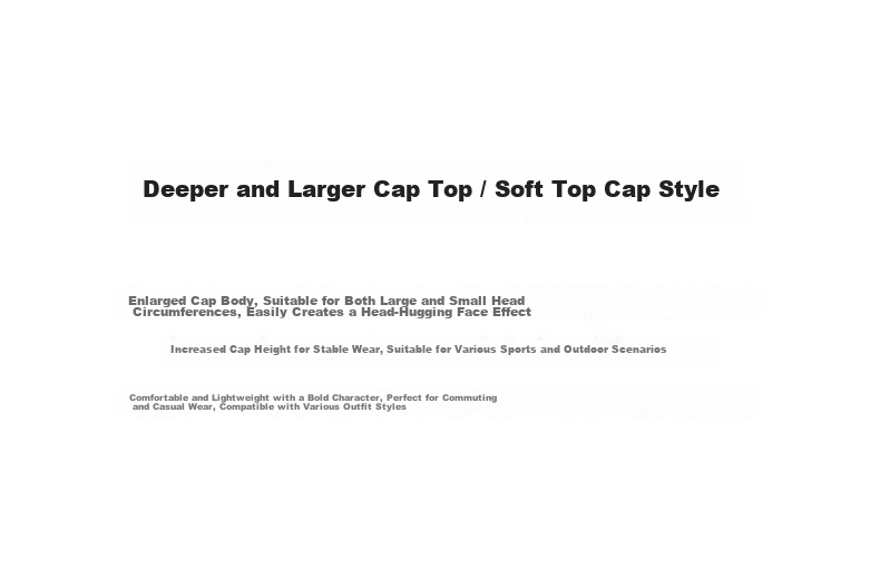 ELLE Oversized Baseball Cap Women Fashion Embroidered Duckbill Hat Outdoor Sun Protection Unisex 13