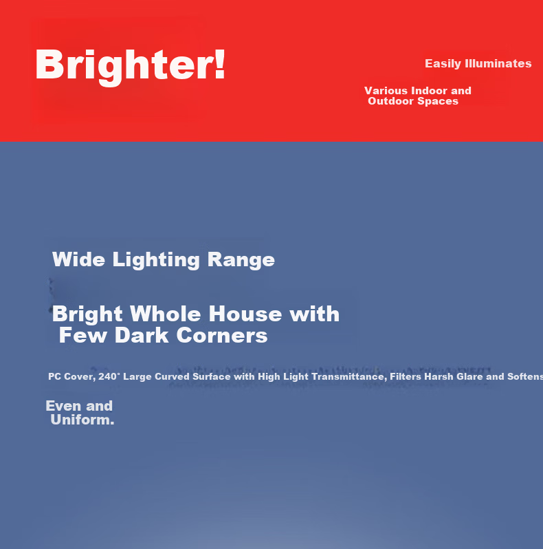 YANKON Lighting LED Bulb Energy-Saving E27 Large Screw Household Commercial Sound-Control 9W Starlight Series 9