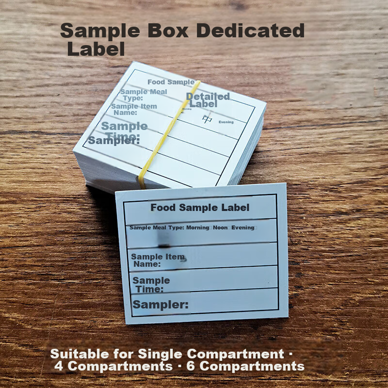 Danshi Zhiyuan Hotel Cafeteria Food Sample Box Label Stickers Writing Cards 5*4cm 100 Sheets (Jingcang) 1