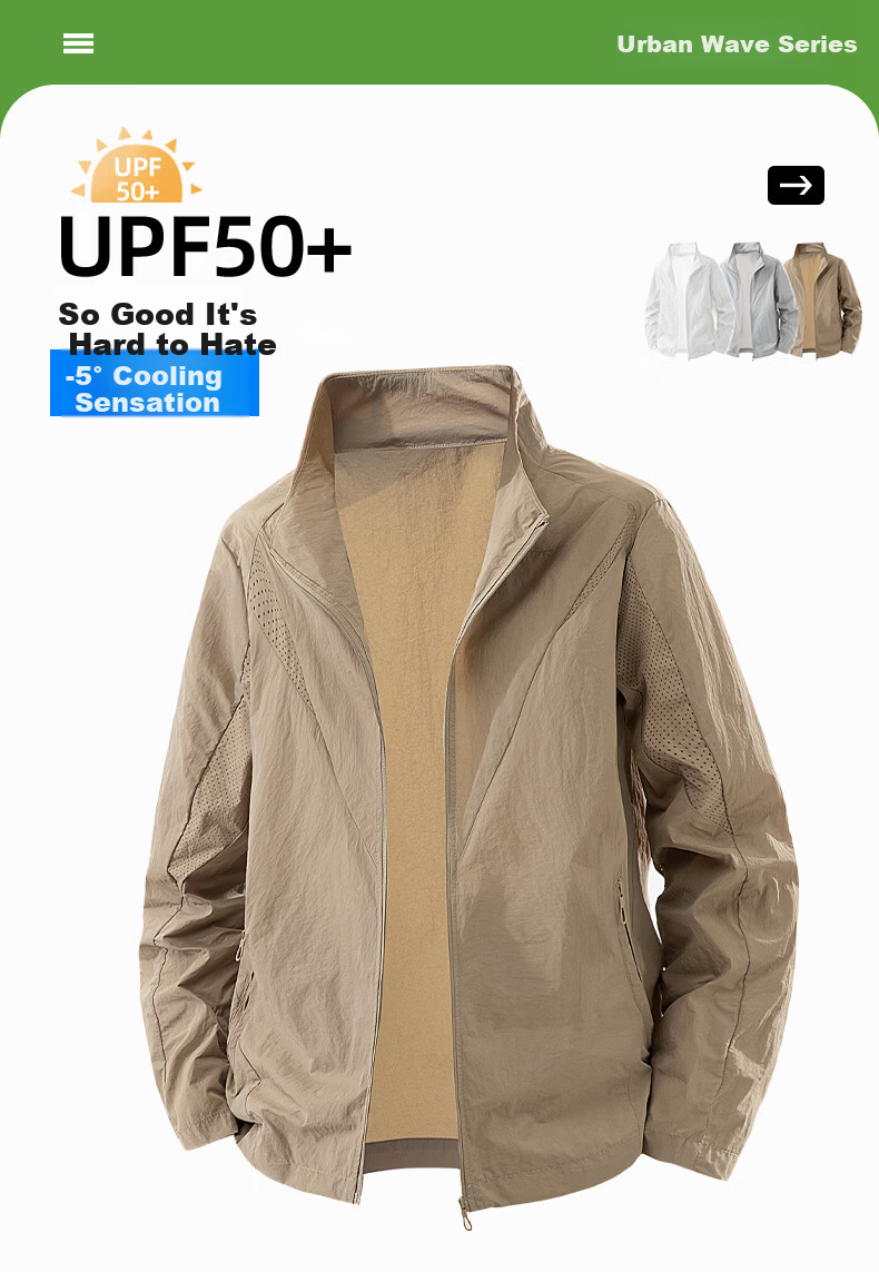 Romon Men's Summer Ice Silk Sunscreen Jacket Breathable Lightweight Skin Jacket Casual Top 683 Smoke Gray XL 1