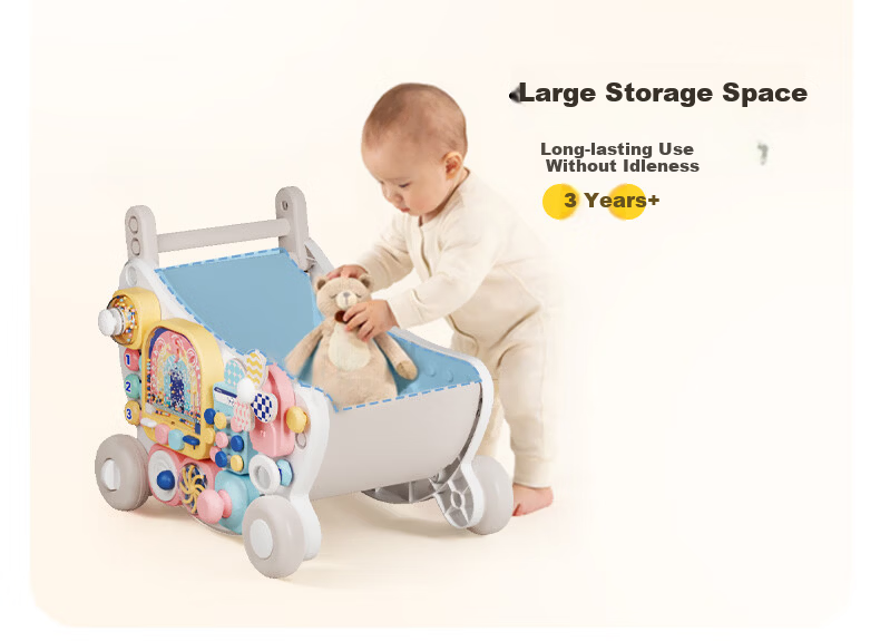 Auby Baby Walker 4-in-1 Push Walker Anti-O-Leg Toddler Walking Aid Children's Toy Gift 5