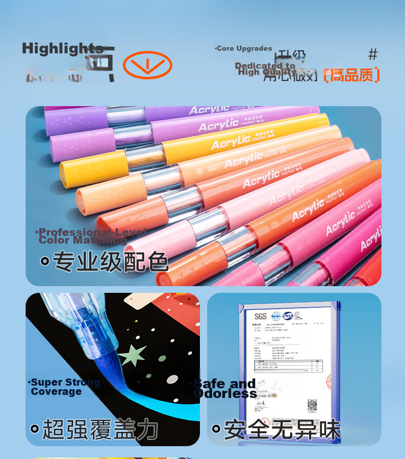 M&G Stationery, 24-Color Acrylic Markers, Miffy Stamp, Student And Children's Drawing Pens, Highlighters, Graffiti And Sketching Pens, Birthday And Graduation Gift, FPMT8110 3
