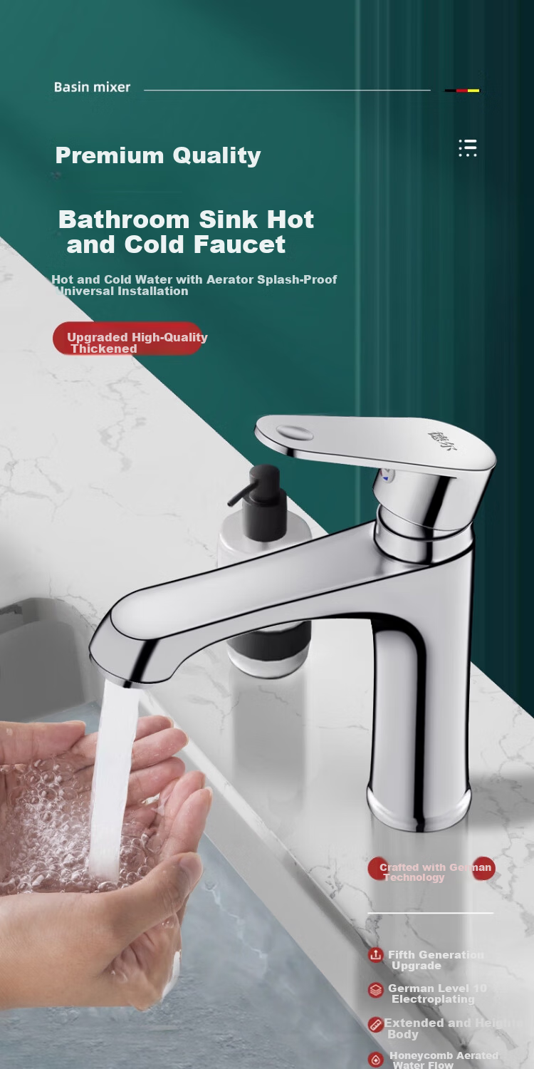 Del 28-Year Brand All-Copper Basin Faucet Gunmetal Universal Mechanical Arm Bathroom Washbasin MPLT-ZCM 1