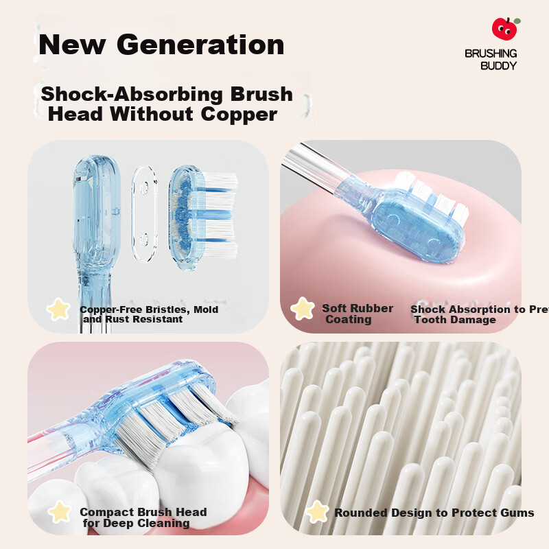 ApiYoo A9 Adult Electric Toothbrush Sonic Vibration 5 Modes Deep Cleaning Soft Bristles Gum Care Long Battery Life Adult Couples Student Gift for Birthday 520