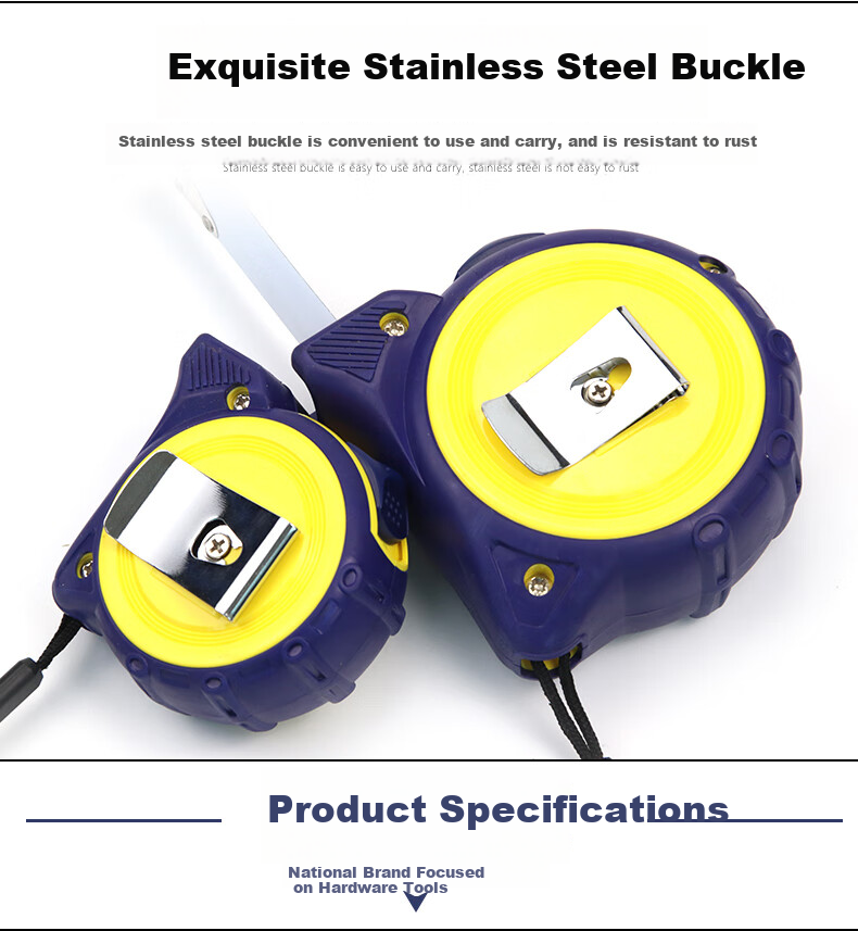 The Great Wall Steel Tape Measure First-Class Precision National Standard Tape Measure Thickened Anti-Drop High Precision Measuring Tape 2m*16mm 017142 8