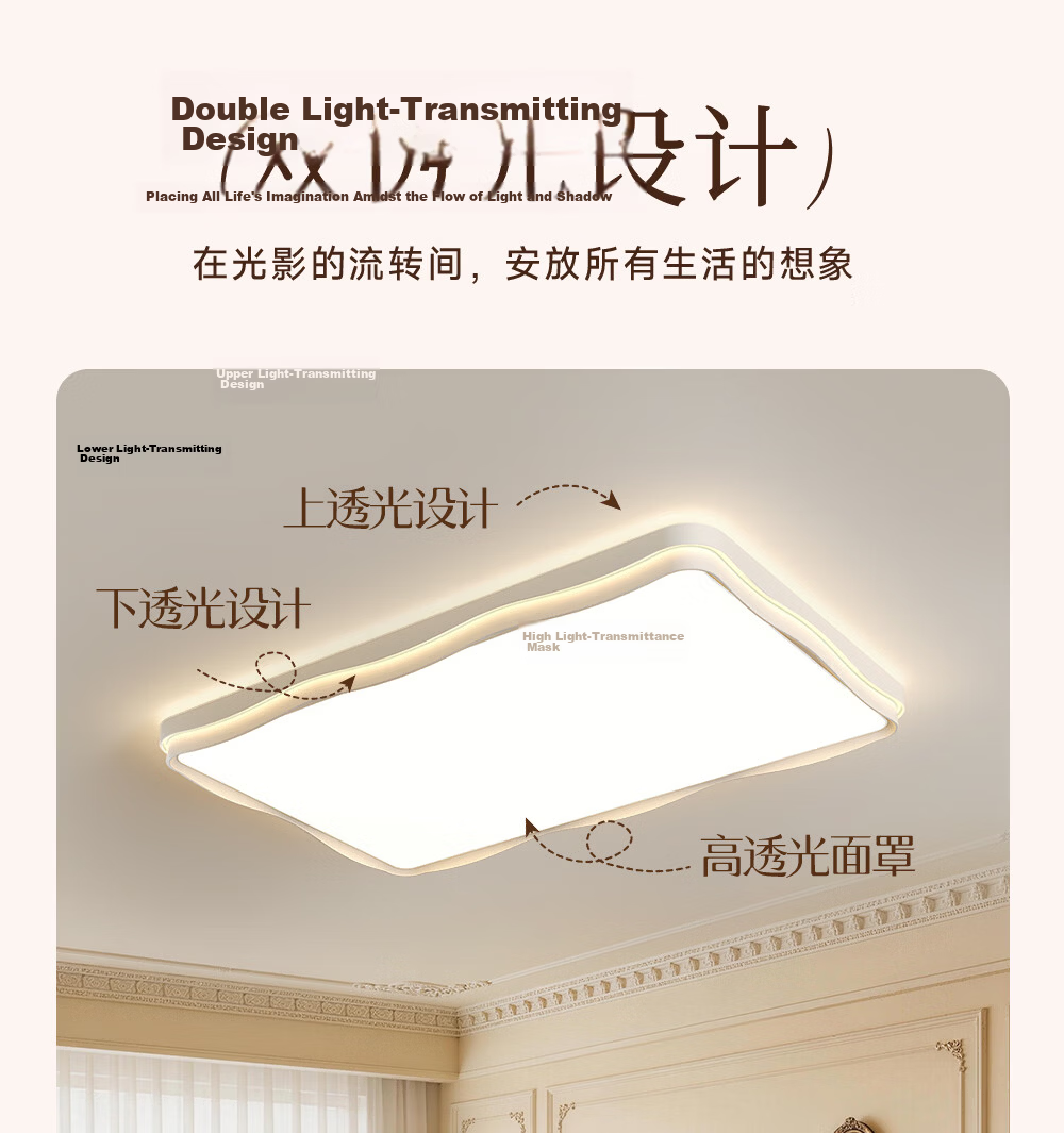 GUJIA LED Ceiling Light, Simple Cream Style, for Living Room And Bedroom, Eye Protection, Puri Light Source, Round-Shaped - Three Colors [Installation Included] 8