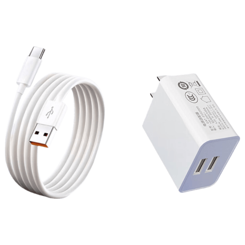 Baking Multi-Port Dual USB Fast Charger Compatible with Apple/Huawei Watch, Earphones, Surveillance Cameras, Reading Pens, Bluetooth Speakers, Small Desk Lamps, and Mini Fans